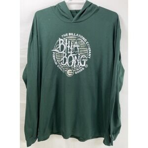 NWOT Men's Billabong Lightweight Graphic Pullover Hoodie Green - Size 3XL